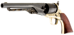 Traditions 1860 Army .44 Cal 8" 6-Shot Break Open Percussion Revolver - Brass Engraved Frame/Blued Barrel — view 3