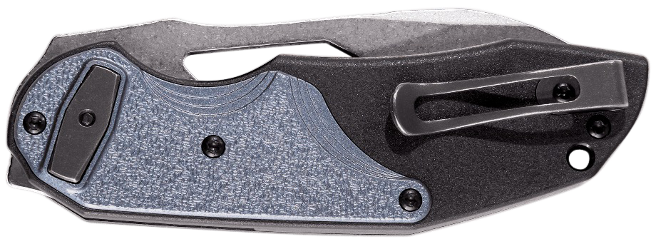 Columbia River CRKT 5410 Attaboy 2.73" Folding Drop Point Plain Stonewashed D2 Steel Black GRN Handle — view 3
