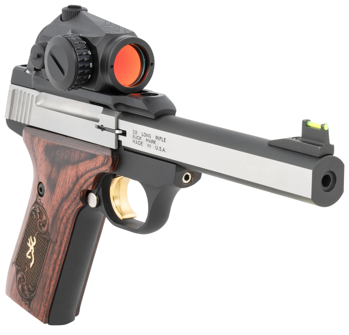 Browning Buck Mark Medallion 22 LR 5.5" 10+1 Semi-Auto Pistol - Rosewood — view 3