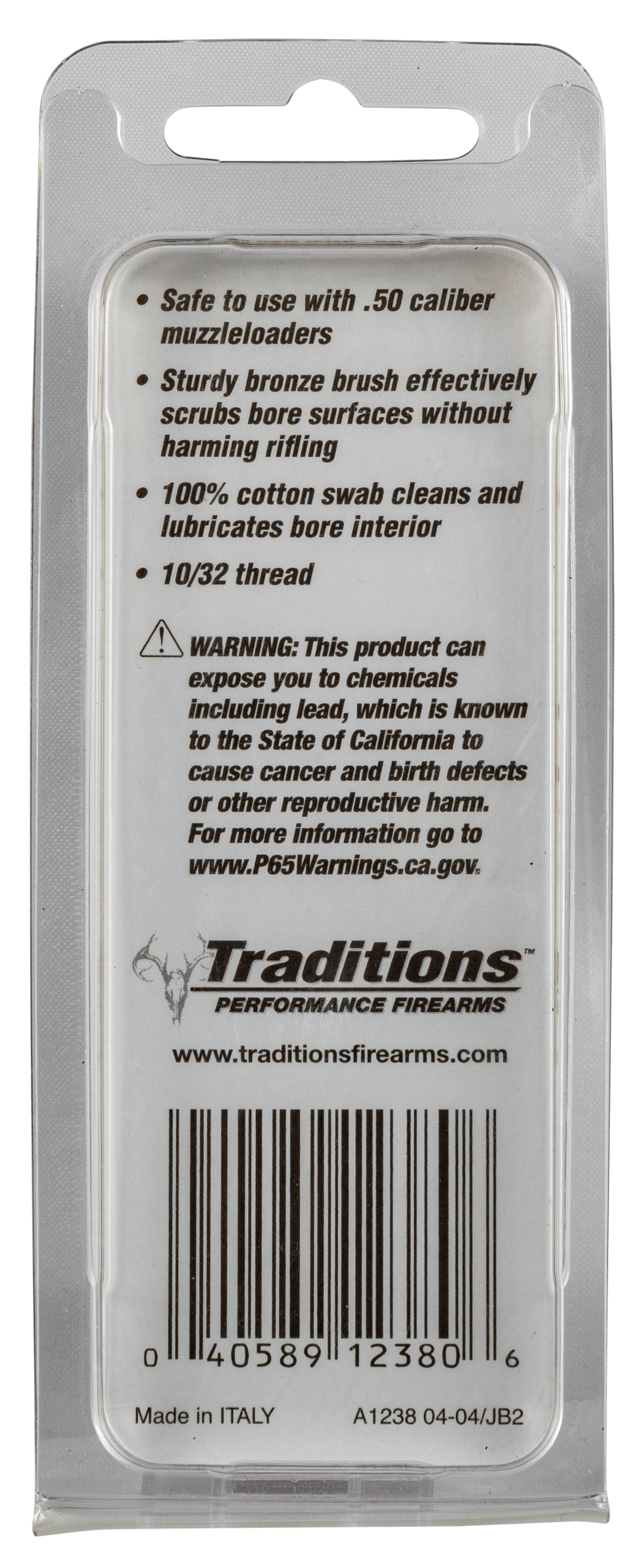 Traditions A1238 Brush & Swab Set 50 Cal 10-32 Thread Bronze — view 3