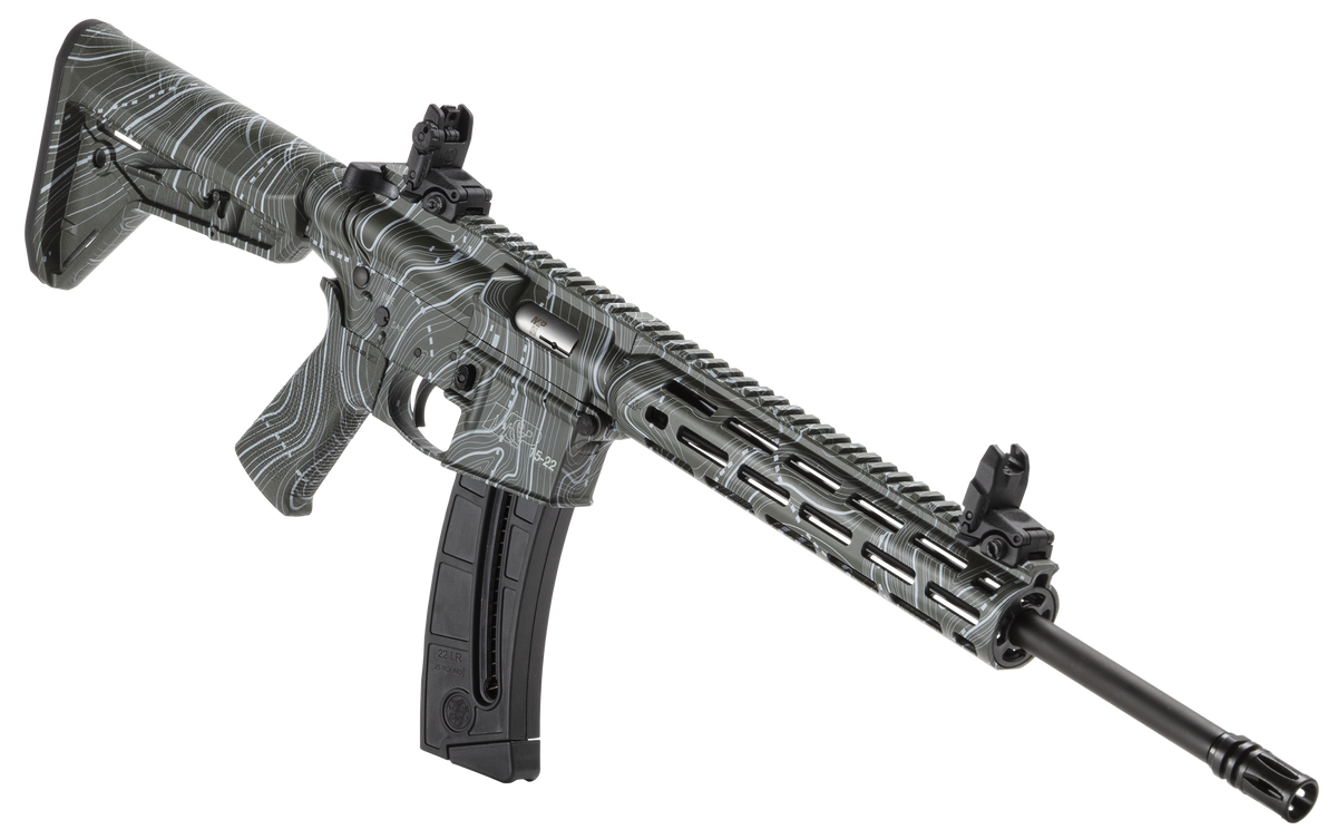Smith & Wesson M&P15-22 Sport 22 LR 16.5" 25+1 Semi-Auto Rifle - OD Green Topographic — view 3