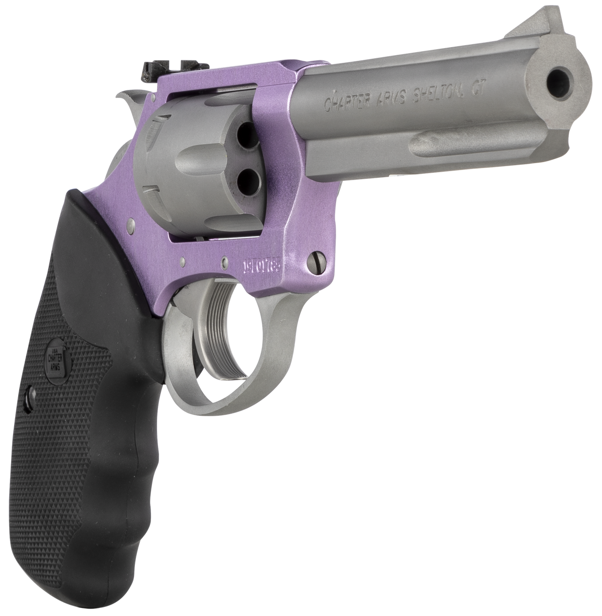 Charter Arms Pathfinder Lite .22 LR 4.2" 8rd DA/SA Revolver - Lavender/Stainless — view 3