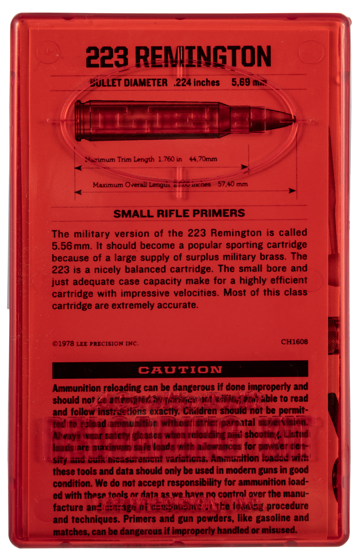 Lee 90232 Lee Loader Classic 223 Rem Reloading Kit — view 3