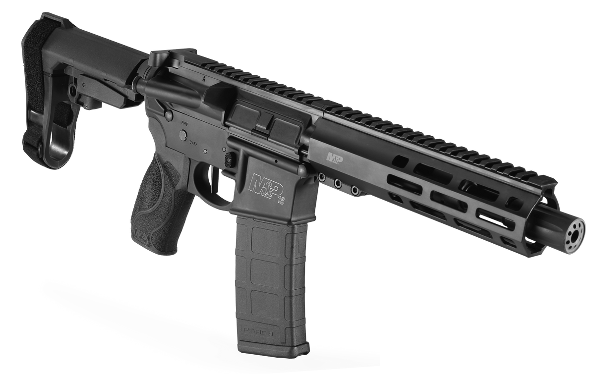 Smith & Wesson M&P15 Pistol 5.56 NATO 7.5" 30+1 Semi-Auto - Black Armornite — view 3