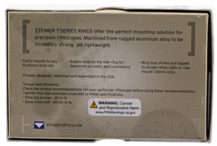 Steiner 5961 T-Series 30mm Medium 1.00" Matte Black Aluminum Scope Ring Set — view 3