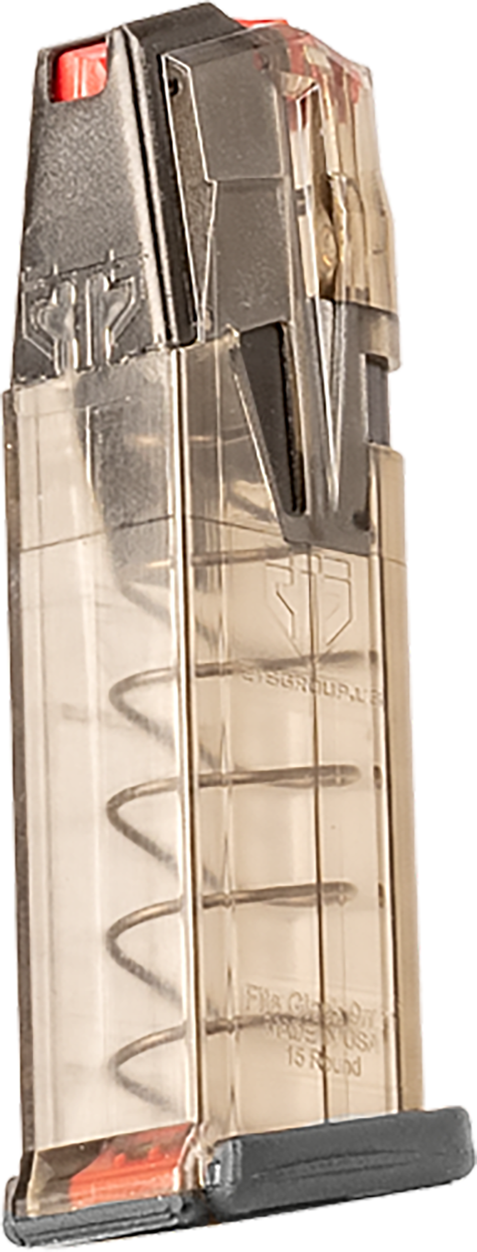 ETS Group Omega 9mm 15-Round Translucent Smoke Pistol Magazine for Glock 19 Gen1-5 — view 3