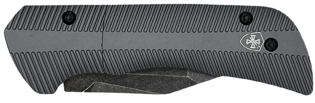 Templar Knife Cali Auto Assist 1.90" Folding Drop Point Plain D2 Steel 3.56" Gunmetal Anodized Aluminum Handle - California Legal — view 3