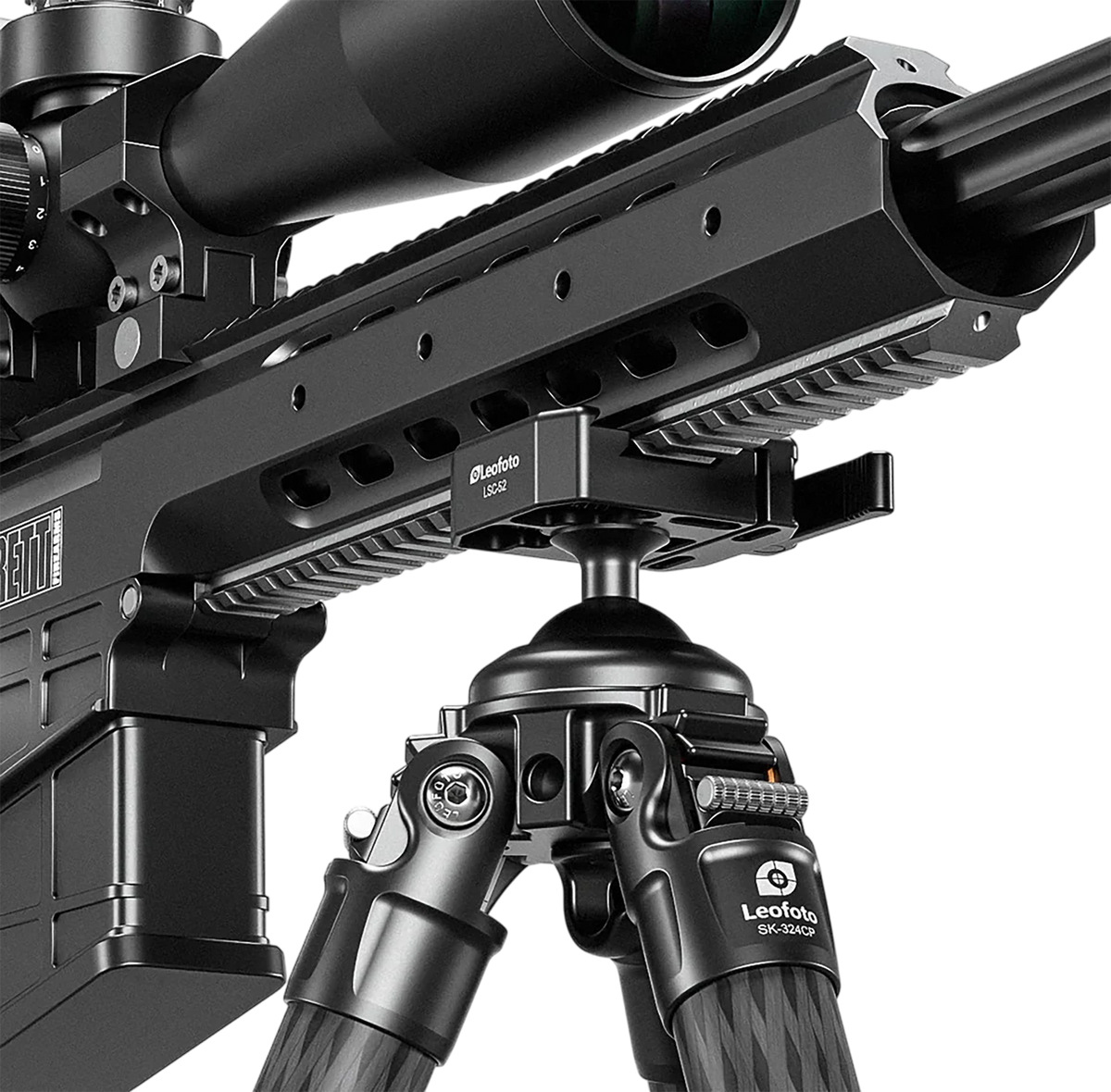 Leofoto USA ST-364CX Carbon Fiber Tripod Black - Integrated Ball Head — view 3