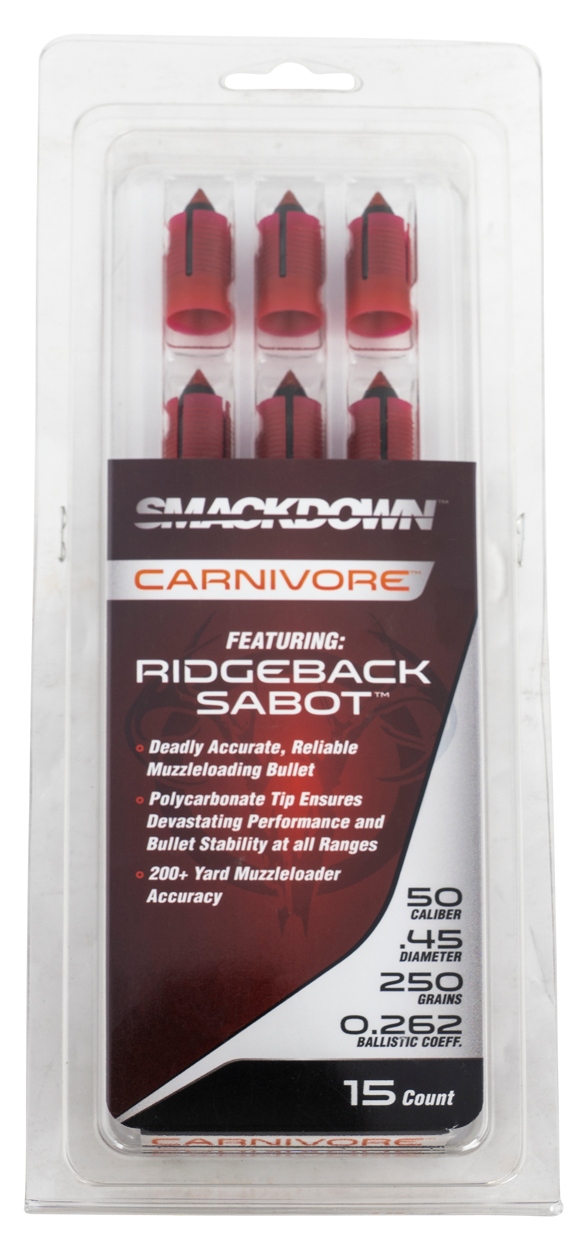 Traditions A2007 Smackdown Carnivore 50 Cal 250gr Polymer Tip Sabot 15/Box — view 3