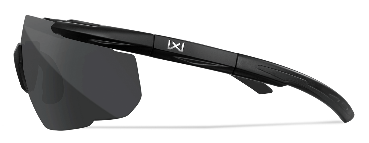 Wiley X 302 Saber Advanced Smoke Gray Lens Matte Black Frame Safety Glasses — view 3