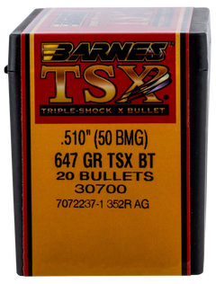 Barnes Bullets TSX 50 BMG .510 647gr TSX Boat Tail 20/Box — view 3
