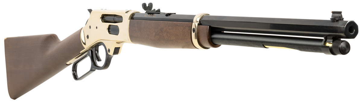 Henry H009BG Side Gate 30-30 Win 20" 5+1 Lever-Action Rifle - Brass Receiver, Walnut — view 3