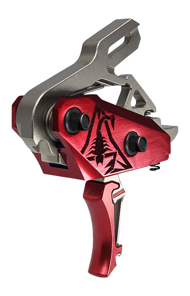 Rise Armament T35-SR REV 535 Slide-and-Snap 3.5 lb Single-Stage AR Trigger - Silver/Red — view 3