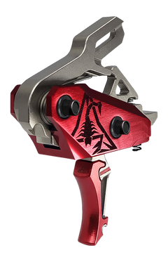 Rise Armament T35-SR REV 535 Slide-and-Snap 3.5 lb Single-Stage AR Trigger - Silver/Red — view 3