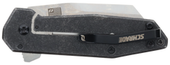 Schrade Slyte Compact 2.40" Folding Wharncliffe Plain Satin D2 Steel Dark Stonewash Stainless Steel Handle — view 3