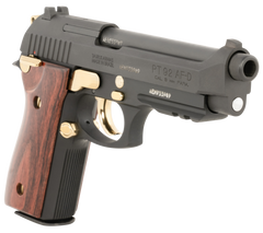 Taurus 92 9mm Luger 5" 17+1 Semi-Auto Pistol - Matte Black w/Gold Accents — view 3