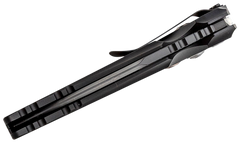 Hogue EX-A01 4" Automatic Folder Drop Point 154CM Black Cerakote Matte Black Aluminum Handle — view 3