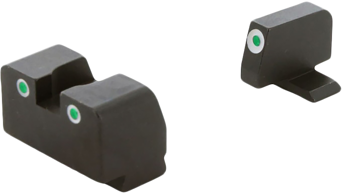 Ameriglo XD181 Optic Compatible Sight Set for Springfield XD - Green Tritium White Outline Front / Rear - Tall Suppressor Height — view 3