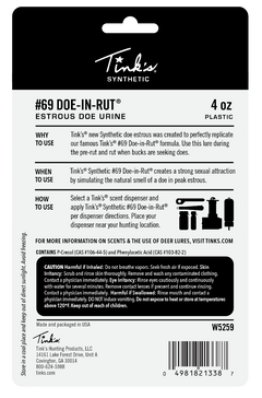 Tinks #69 Doe-In-Rut Deer Attractant Doe In Estrus Scent 4 oz Squeeze Bottle — view 3