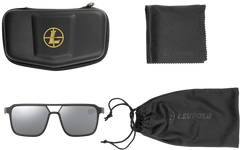Leupold Bridger Performance Eyewear Matte Black Frame Shadow Gray Flash Polarized Sunglasses — view 3