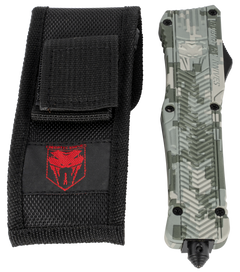 CobraTec Knives CTK-1 Large 3.75" OTF Tanto Plain D2 Steel Army DigiCamo Aluminum Handle — view 3