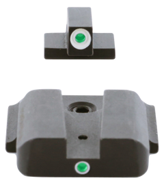 AmeriGlo SW141 i-Dot Night Sight Set for Smith & Wesson M&P Shield - Green Tritium White Outline Front / Green Tritium Rear — view 3