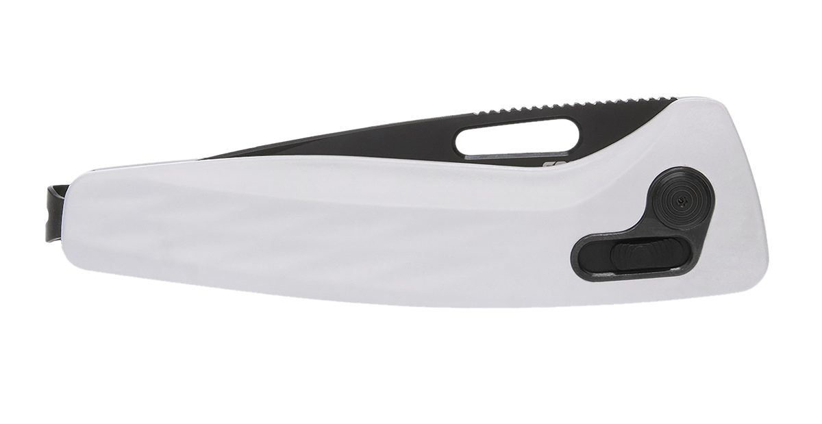 S.O.G One-Zero XR 3.10" Folding Plain CPM S35VN White Sculpted Aluminum Handle — view 3