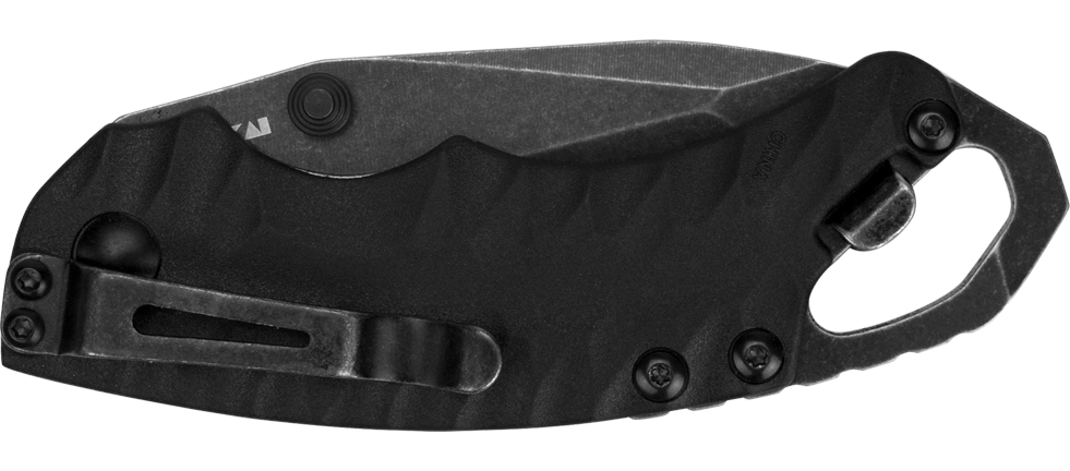 Kershaw Shuffle II 8750TBLKBW 2.60" Folding American Tanto Plain 8Cr14MoV BlackWash Black GFN — view 3