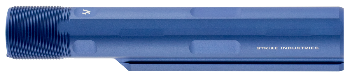 Strike Industries Advanced Receiver Extension AR-15/AR-10 7-Position Mil-Spec Blue Anodized Aluminum Buffer Tube — view 3