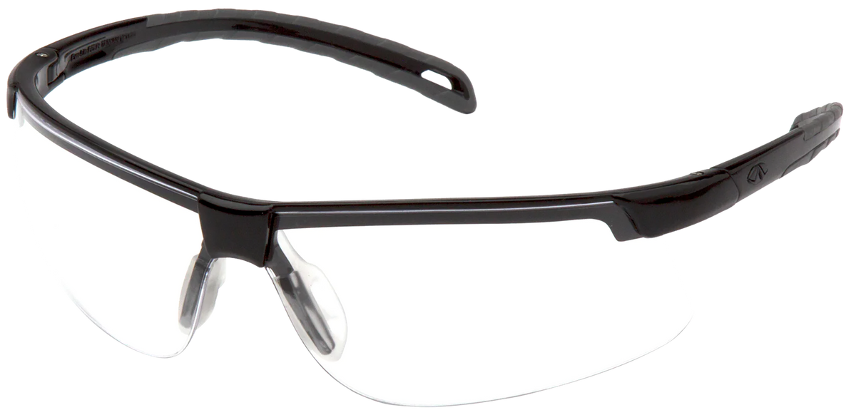 Pyramex Everlite Safety Glasses Clear Anti-Fog Lens Black Frame — view 3
