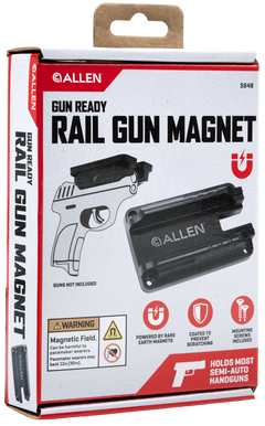 Allen 5648 Gun Ready Rail Handgun Magnet Black Metal Holds 1 Handgun — view 3