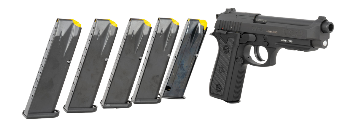 Taurus PT92 9mm Luger 5" 17+1 DA/SA Semi-Auto Pistol - 6 Magazines — view 3