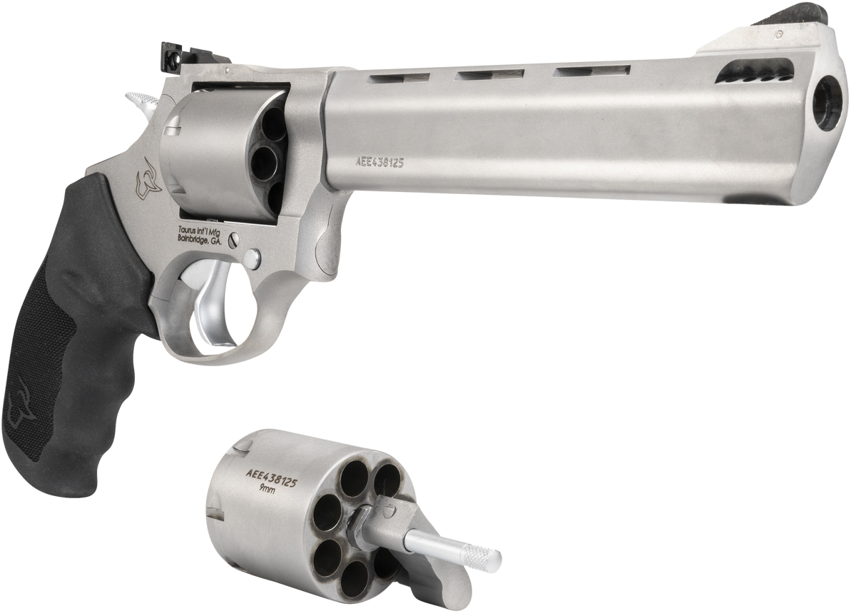 Taurus 692 38 Special +P/357 Mag/9mm Luger 6.5" 7-Shot DA/SA Medium Frame Revolver - Matte Stainless — view 3