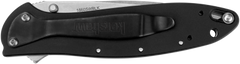 Kershaw Leek 1660SWBLK 3" Folding Drop Point 14C28N Stonewashed Plain Blade - Black Anodized Aluminum Handle — view 3