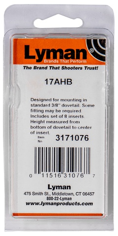Lyman 17A Target .404 High Fiber Optic Front Sight - Black — view 3