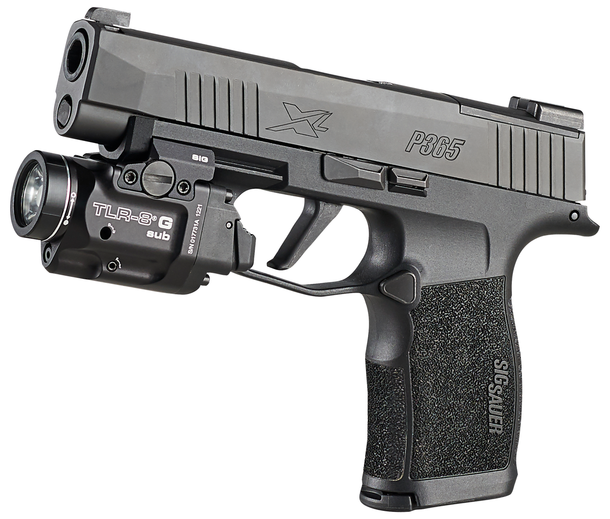 Streamlight TLR-8 Sub 500 Lumens w/Green Laser Fits Sig Sauer P365/P365XL - Black Anodized — view 3
