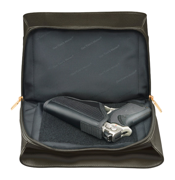 Kingport Industries GTM-32/PB Large Satchel Crossbody CCW Bag - Black Cowhide — view 3