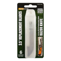 AccuSharp 742C Razor Knife Replacement Blades 3.5" Stainless Steel 6-Pack — view 3
