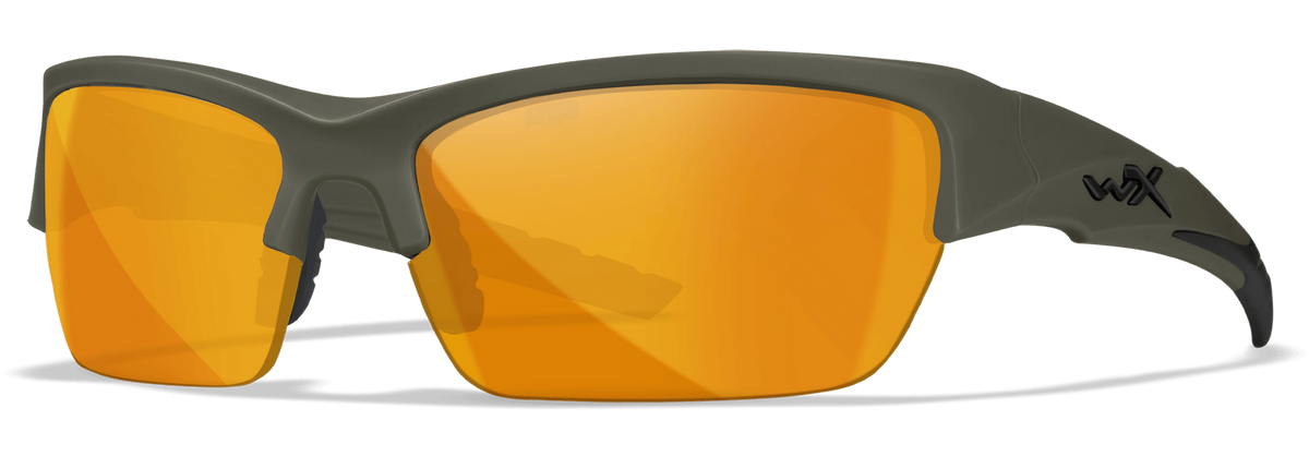 Wiley X WX Valor Smoke Gray/Clear/Light Rust Lens OD Green Frame Safety Glasses — view 3