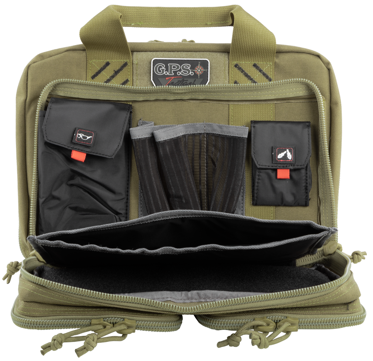 G Outdoors Quad +2 Tactical Pistol Case Tan 1000D Polyester - Holds 6 Handguns — view 3