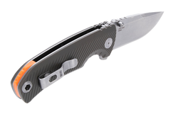 S.O.G Tellus ATK 3.50" Folding Clip Point Plain Stonewashed Cryo 440C SS - OD Green GRN Handle — view 3