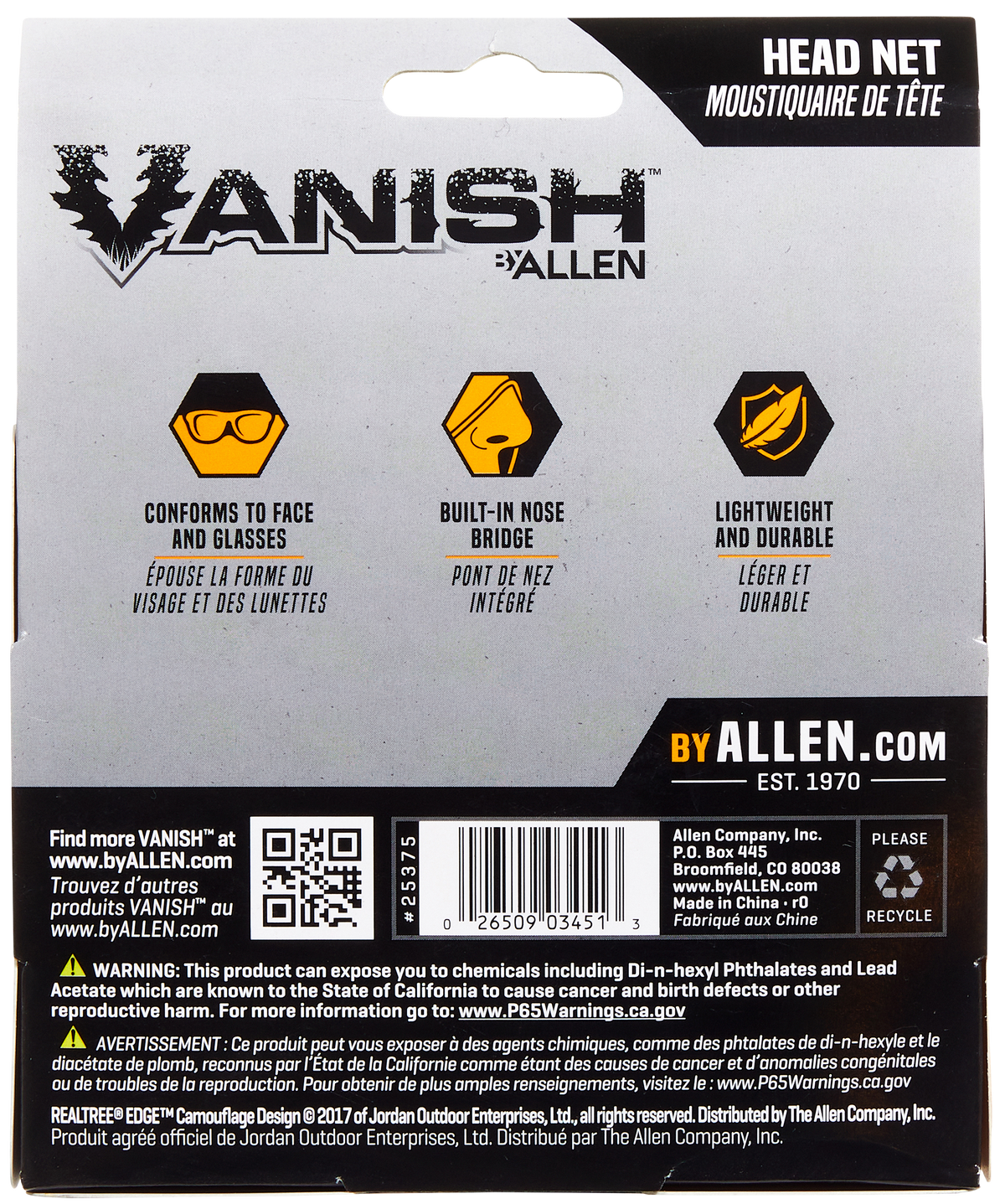 Vanish Visa 3/4 Head Net Mossy Oak Break-Up Country OSFA — view 3