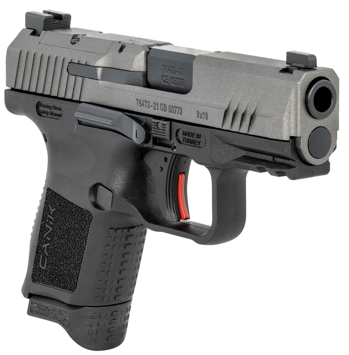 Canik TP9 Elite Subcompact 9mm Luger 3.60" 12+1 Semi-Auto Pistol - Tungsten Gray Cerakote — view 3