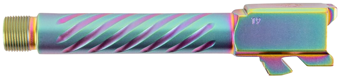 Ballistic Adv Premium Series 9mm Luger Spiral Fluted Threaded Barrel - Fits Glock 19 Gen 3-5 - PVD Iridescent — view 3