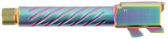 Ballistic Adv Premium Series 9mm Luger Spiral Fluted Threaded Barrel - Fits Glock 19 Gen 3-5 - PVD Iridescent — view 3