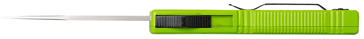 CobraTec Lightweight 3.25" OTF Drop Point Plain D2 Steel Blade Zombie Green Aluminum Handle — view 3