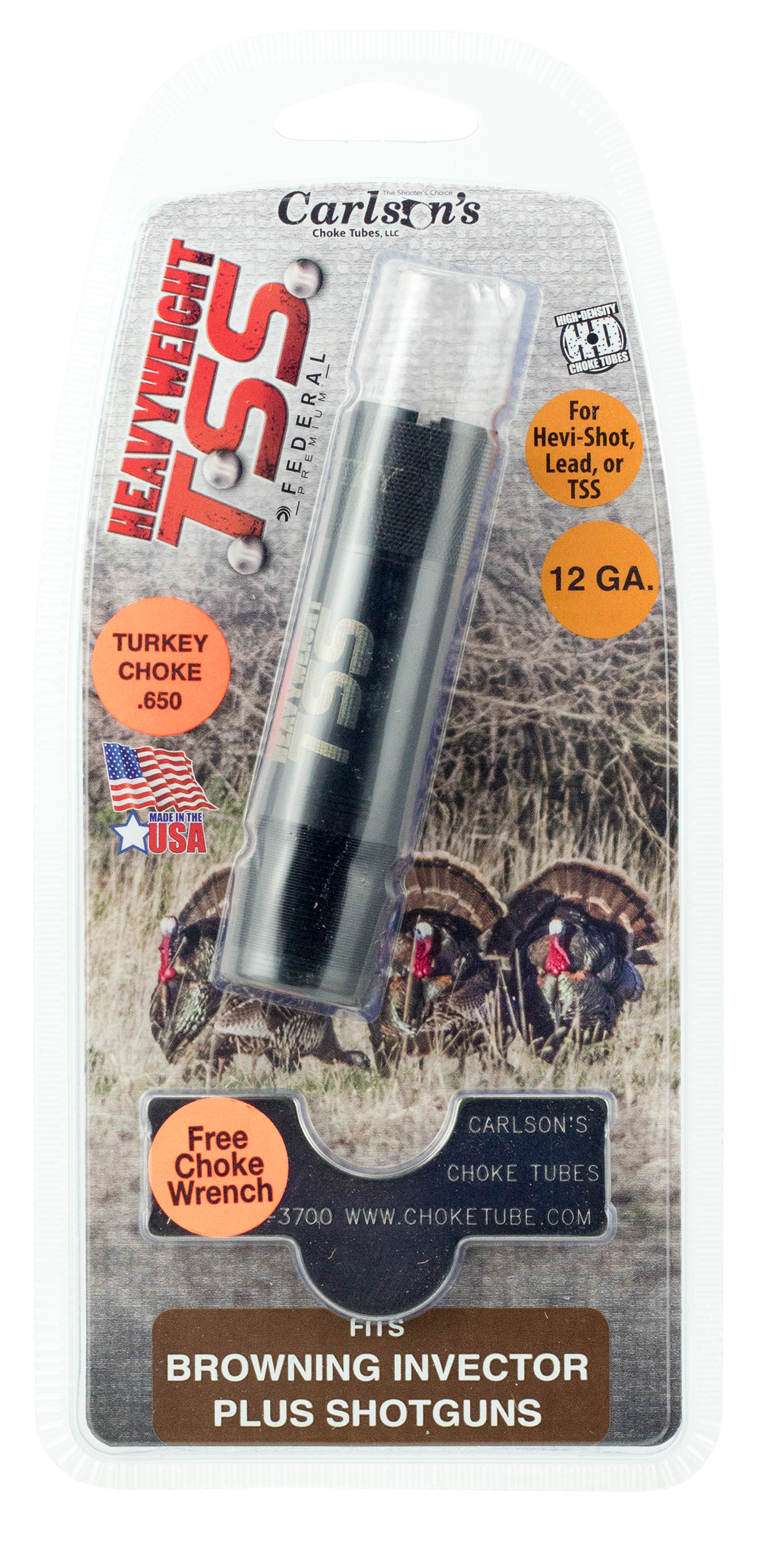 Carlsons TSS Turkey 12 Gauge Choke Tube - Browning Invector Plus - 17-4 Stainless Steel — view 3