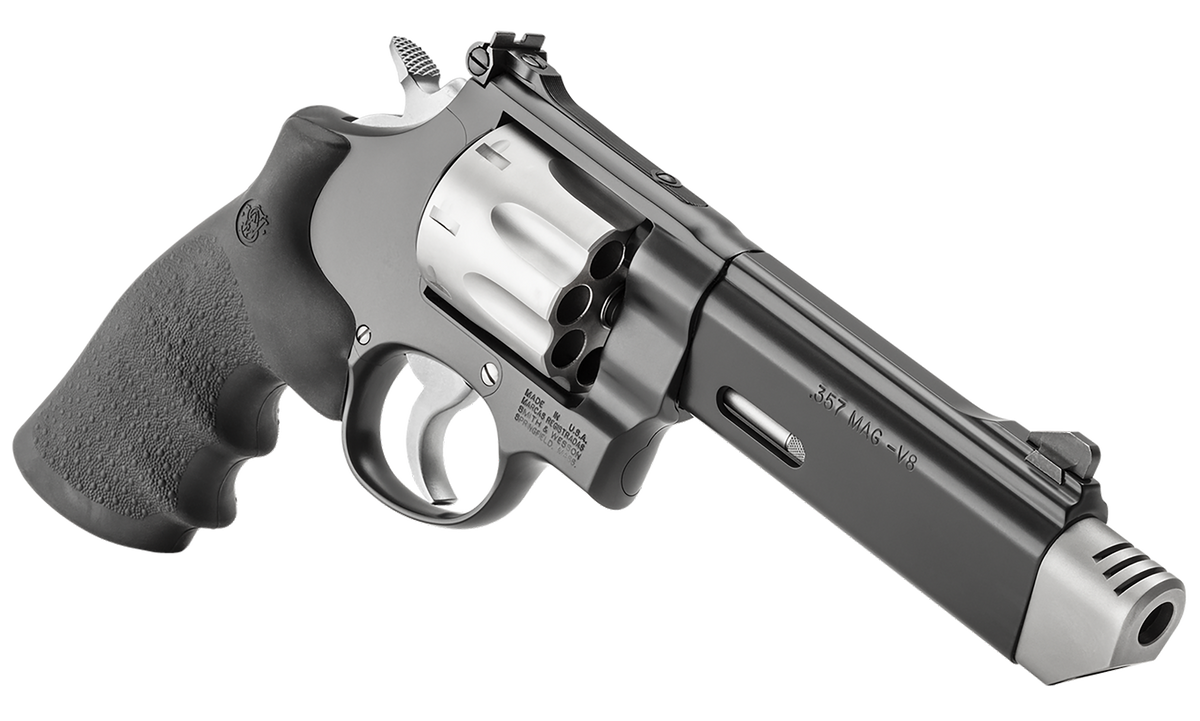 Smith & Wesson Performance Center Model 627 V-Comp .357 Mag/.38 S&W Spl +P 5" 8-Rd SA/DA Revolver — view 3