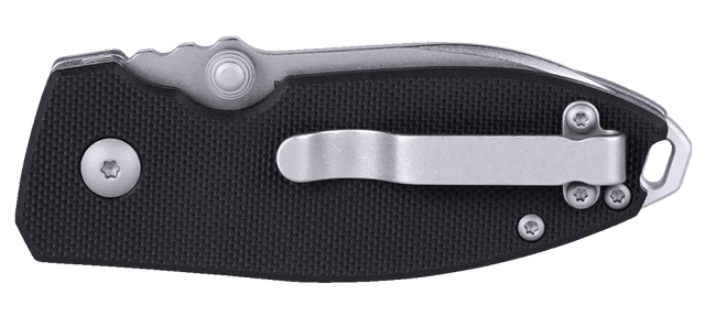 Columbia River 2474C Squid 2.27" Folding Drop Point Plain D2 Stonewash Black G10 Button Lock Knife — view 3