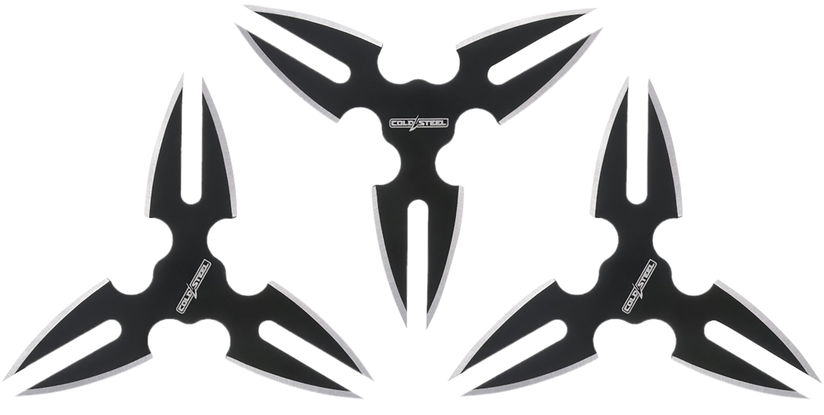 Cold Steel Throwing Stars 1.50" Black Oxide 420 Stainless Steel 3-Pack w/Nylon Sheath — view 3